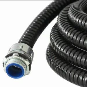 China Abrasion Resistant Pvc Coated Metal Conduit Chemical Resistant Construction Corrugated PVC Hose on sale