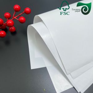 Biodegradable 160um 200um White Cardboard For Advertisement Tear Resistance