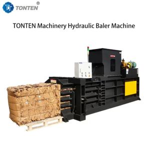 Horizontal Waste Carton Hydraulic Baler Machine Wood Chip Baler