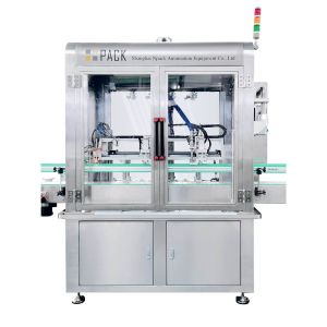 Full Automatic 2 Nozzle Plastic Jar Cosmetic Cream Tracking Filling Machine