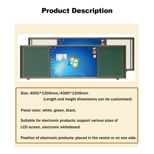 Qtenboard Blackboard Teaching School Classroom Push and Pull Green Board Smart Board Accessories