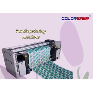 Large format roll to roll textile printing system with fixation heater unit
