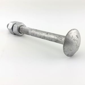 ASTM A394 Type 0 Hot Dip Galvanized Step Bolt with two Nuts for Tower