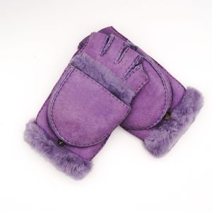Multifunctional Sheep Skins Leather Mittens Touch Screen With Fingers