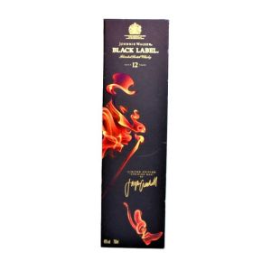 Black Wine Bottle Packaging Boxes With UV Print Gold Foil Stamping Embossing