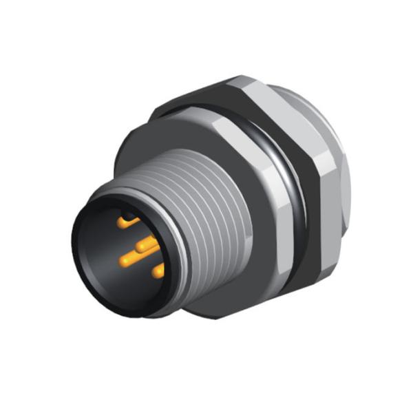 M12 can bus connector cable and can bus 3pin male cable connector panel mount solder type