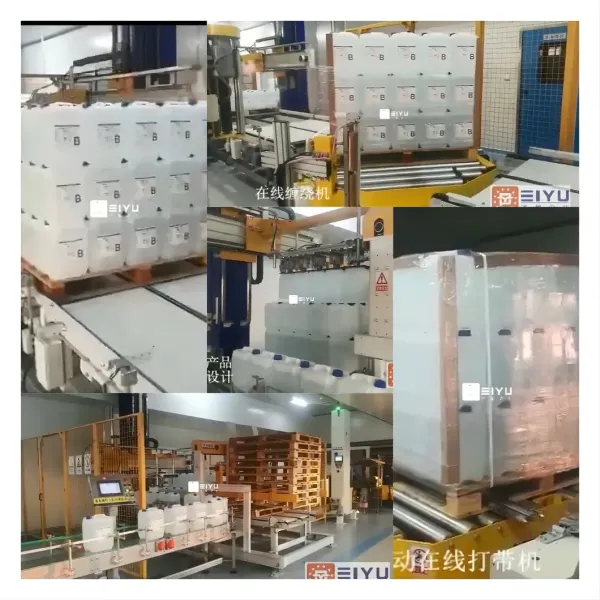 Fully Automatic Beverage Packaging Machine with Robotic Palletizing System for 200+ Bottles per Minute and Modular Design