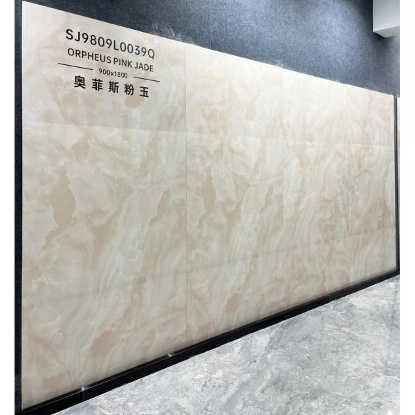 Pink Polished Glazed Porcelain Tile 900x1800mm Non-Slip Indoor Floor