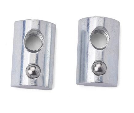 Quality Zinc Plate Surface Drop In T Nuts / Drop In Tee Nuts With Spring Loaded Ball Slot wholesale