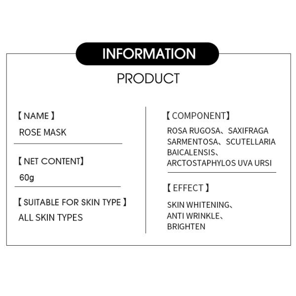 GMPC Rose Crystal Facial Clay Mask Korean 60g Or Customized