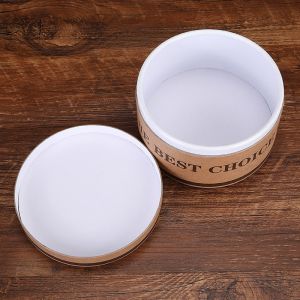 Custom Order Accepted Small Round Paperboard Gift Packaging Box for Men's