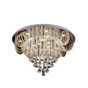 Simple Round Indoor Crystal Ceiling Light Glass with Dimmable (WH-AC-05)