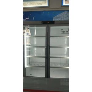 Double glass doors Economic display type refrigerate and preserve freshness beer