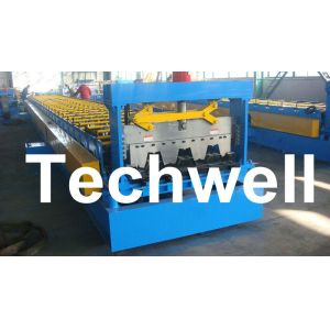 PLC Control System Steel Deck Roll Forming Machine With 24 Forming Stations