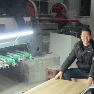 Cabinet Fancy Recomposed Slate Wood Veneer Walnut X937A Fineline Special Rough