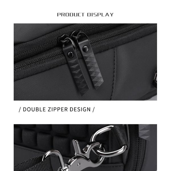 High quality custom logo men's fashion waterproof business sling bag shoulder bag chest bag