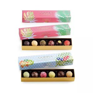 China custom six pieces chocolate candy packaging box  confection packaging gift box with foil stamping on sale
