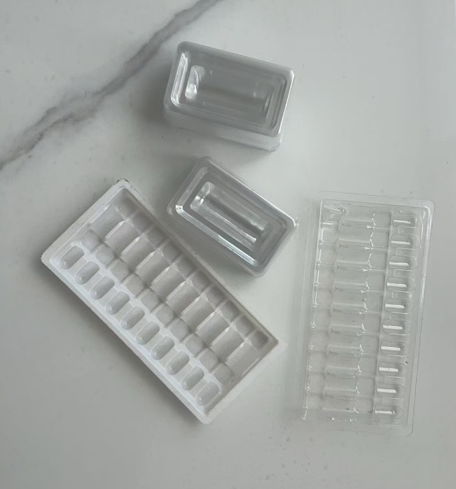 2ml 10-Piece Plastic Ampoule Tray 14.3x7.3cm Cardboard Packaging