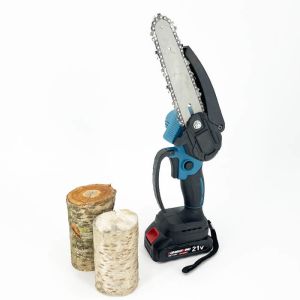 Lithium Rechargeable Cordless Electric Chain Saw 6 Inches Brushless One Hand