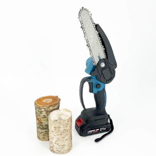 Lithium Rechargeable Cordless Electric Chain Saw 6 Inches Brushless One Hand