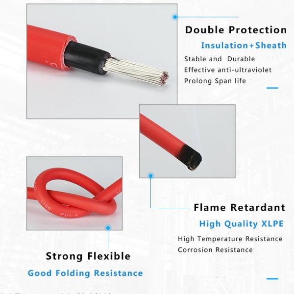 High Electrical Conductivity Single Core Electrical Cable 6.0mm OD 4.0mm2 Black Or Red