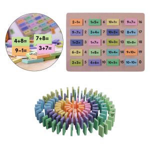 Mathematics 4.5cm Wooden Domino Blocks Montessori Math Blocks