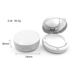 Refillable Round Transparent Cushion Foundation Case for Light To Medium