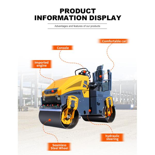 Industrial Compactor Machine Hydraulic Vibrating Asphalt Road Roller Price for Sale