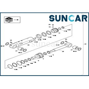 CX57C CX60C Case XKCC-00040 XKCC00040 Dozer Blade Replacement Seal kit Cylinder Repair Kit