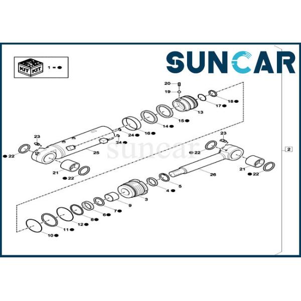 Quality CX57C CX60C Case XKCC-00040 XKCC00040 Dozer Blade Replacement Seal kit Cylinder Repair Kit wholesale