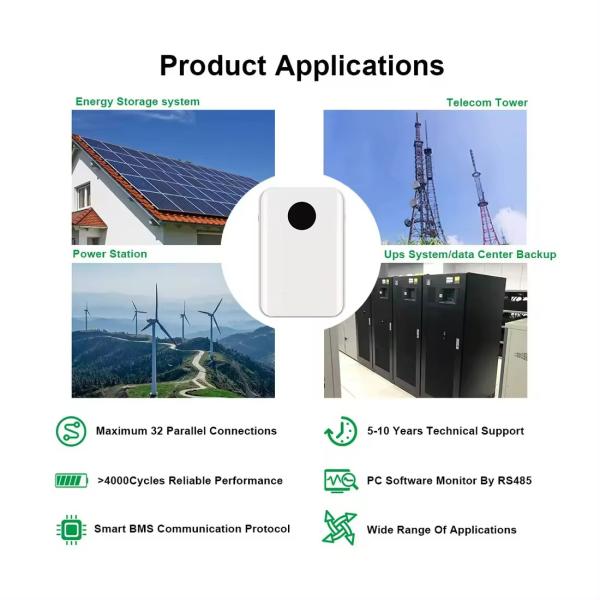 5Kwh 10Kwh Wall Mounted Residential LiFePo4 Battery Storage System 48V 51.2V 200Ah LFP Battery