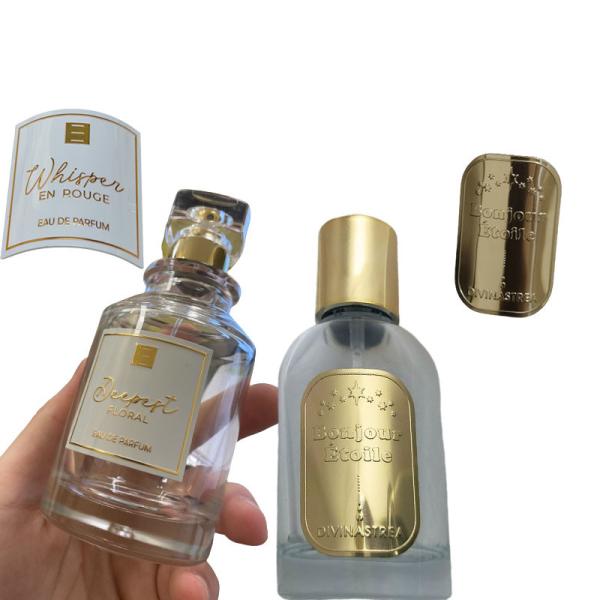 Custom Embossed Metal Adhesive Perfume Package Label for Candle Jars and ISO9001