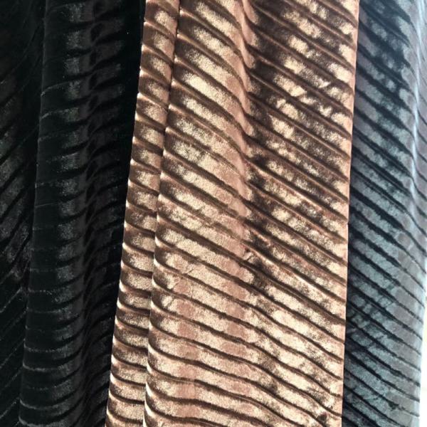 Korea Pleated Corduroy Spandex Velvet Velour Fabric Knitted 230-300gsm