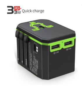 China 2019 Newest design 33W PD fast charger Type C charger USB travel adaptor universal power adapter multi plug socket on sale