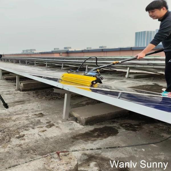 Effortless Stain Removal from PV Panels with Manul Nylon Yarn Brush Solar