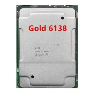 Cheap Customized Gold 6138 processor server CPU 20cores 27.5M Cache 125W 2.0GHz CD8067303406100 SR3B5 6138 processor cpu for sale