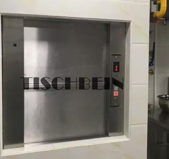 Quality 100kg 200kg 0.4m/s Speed Commercial Window Type PLC Control Dumbwaiter Food Conveying Elevator For Coffee Bar Laundry wholesale