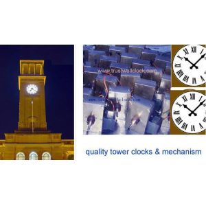 Cheap GPS 4 face outdoor clocks synchronization,clock movement mechanism zero time error -GOOD CLOCK (YANTAI) TRUST-WELL CO L for sale
