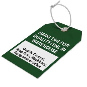 Custom Hang Tag for Quality Control in Warehouse, Shop Floor, Machinery,