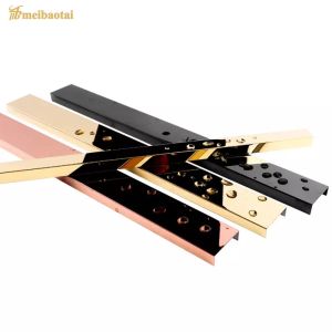 Gold Mirror Brushed Stainless Steel U Channel Edge Profile  0.55MM Thickness