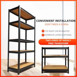Metallic Angle Steel Rack Room Bookshelf Household Display Shelf