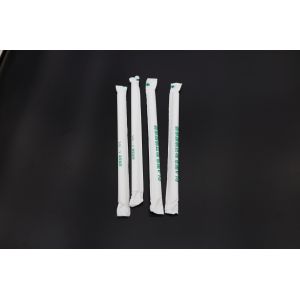 Disposable PLA Biodegradable Drinking Straw Compostable Individually Packaged