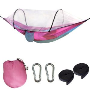 Camping Hammock with Mosquito Net, Hammocks with 13ft Tree Straps Carabiners,