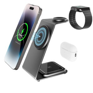 Wireless Aluminum Alloy Charging Stand 15W PD/QC Compatible with iPhone/Samsung