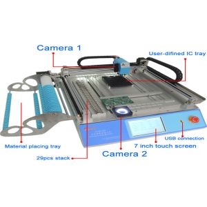 Desktop Automatic SMD / SMT Pick And Place Machine With Vision System CHMT48VA
