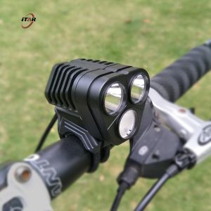 Cheap Water Resistant 3000 Lumens Bike LED Flashlight With External Switch Easy To Install for sale
