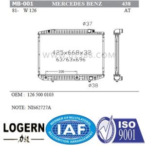 Cheap Durable MERCEDES BENZ Radiator For W210 E200/230/240/250d/280/320'95-00 for sale