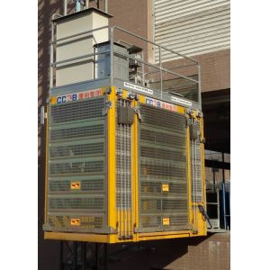 Cheap SC200/200BZ Construction Material Hoist Of 3 Doors Cage &amp; FC Control Motors for sale
