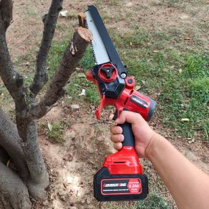 Professional Mini Chainsaw Electric Handle Top Tree Cutter With 2 Batteries