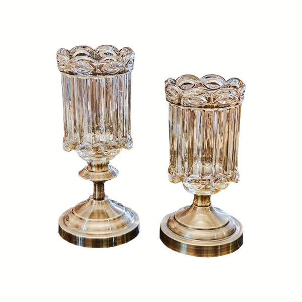 Quality Classical Crystal Glass Transparent Vase Flower Display Glass Vase wholesale